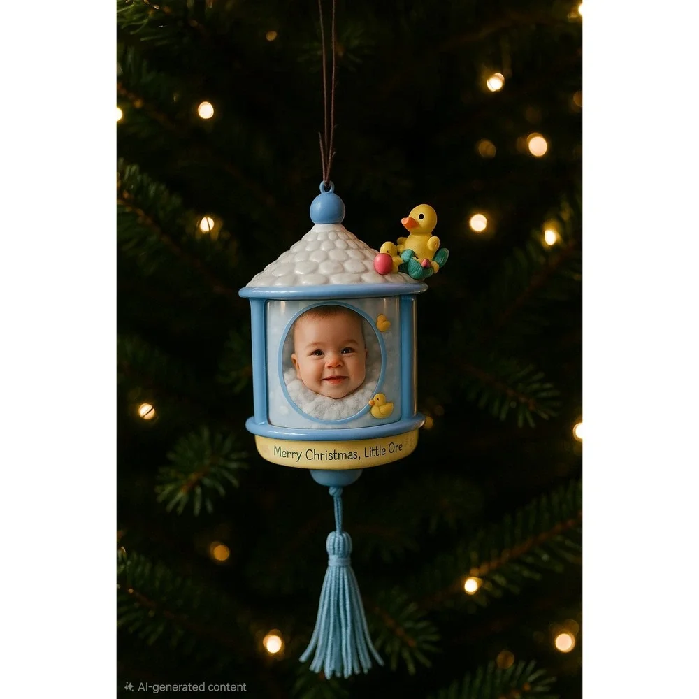 New VTG 2003‎ Heirloom Collection Christmas Ornament Photo Lantern Style Ducks